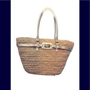 MICHAEL KORS HAMILTON STRAW / LG TOTE / CORN HUSK